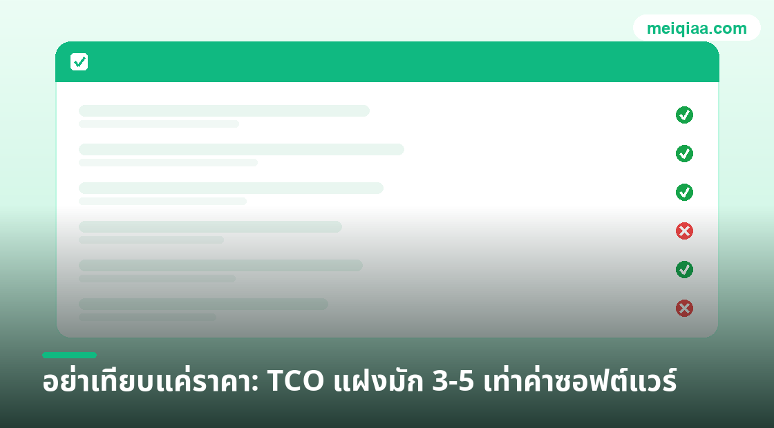 ภาพประกอบแผงตรวจสอบตนเองก่อนเชื่อมต่อ 美洽 รายการเขียว/แดง